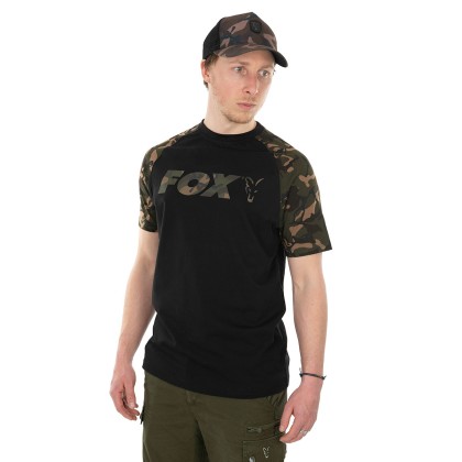 Fox Black  / Camo Raglan T - S - Футболка