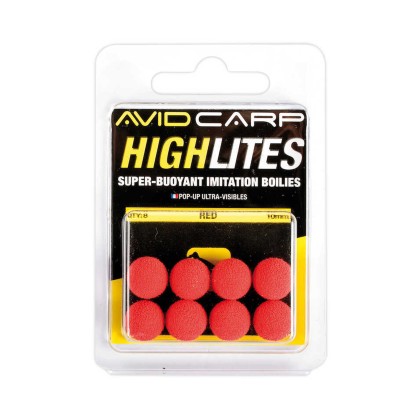 Шарик плавающий Avid Carp High Lites 10mm - Red 8 шт