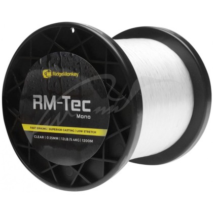 Леска Ridge Monkey RM-Tec 15LB/ 0.38mm Clear 1200m