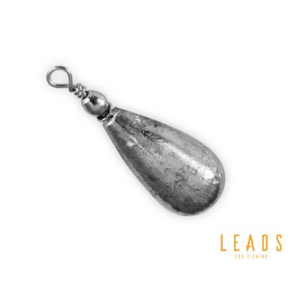 Грузила Джиг-риг с вертлюгом Delphin LEADS Pear with swivel / 5pcs