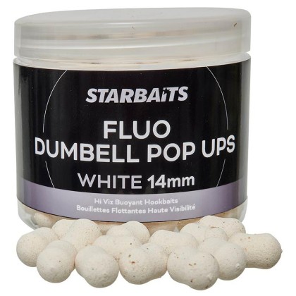 Бойлы плавающие FLUO DUMBELL POP UPS WHITE 14MM