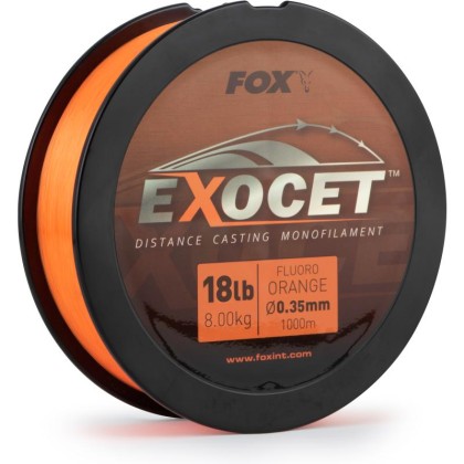 Леска FOX Exocet Fluoro Orange Mono 0.35mm 18lb / 8.0kg (1000m)