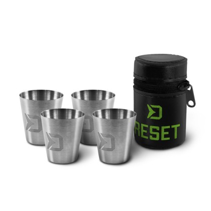 Набор рюмок нерж Stainless steel cup set Delphin RESET 4in1