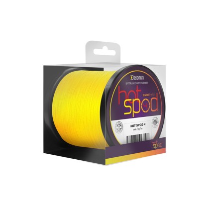 Шнур сподовый Delphin HotSPOD 4 / yellow 0,14mm 9,1kg 300m