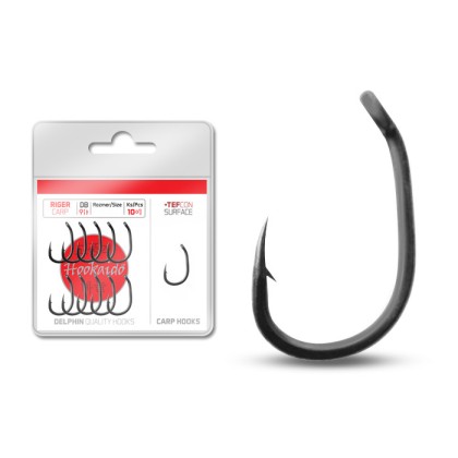 Крючки Hooks Delphin RIGER TEFCON / 10+1pcs