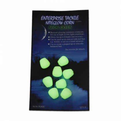 Кукуруза Enterprise Tackle PopUp NIGHTGLOW GREEN 8pcs