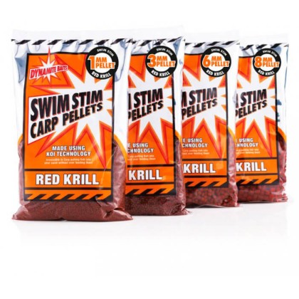 Пеллетс Dynamite Baits Swim Stim Carp Pellets Red Krill (красный криль) 3mm 900g
