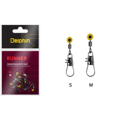 Карабин Feeder runner with snap Delphin RUNNER / 10pcs