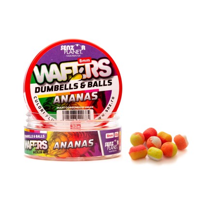 Бойлы Wafters Senzor DUMBELLS & BALLS BICOLOR (MIX BICOLOR) 8mm 30g