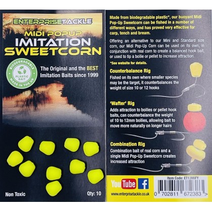Кукуруза Enterprise Tackle Midi PopUp Yellow Fluo 10pcs