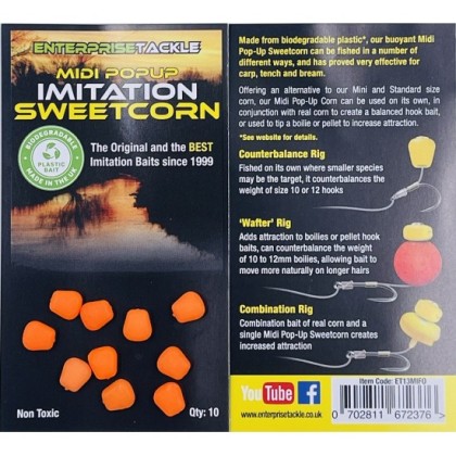 Кукуруза Enterprise Tackle Midi PopUp Orange Fluo 10pcs