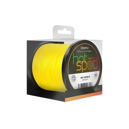 Шнур сподовый Delphin HotSPOD 8 / yellow 0,14mm 9,6kg 300m