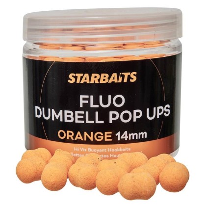 Бойлы плавающие FLUO DUMBELL POP UPS ORANGE 14MM