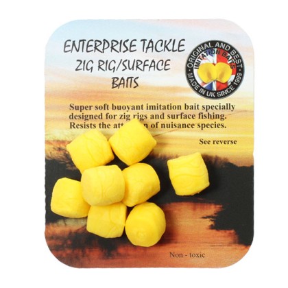 Искусственная плавающая насадка Enterprise Tackle Zig Rig Surface Baits Yellow