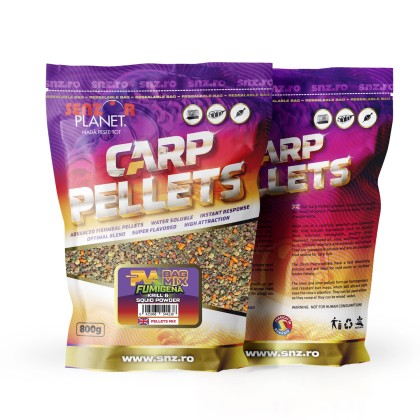 Пеллетс Senzor PVA BAG MIX Krill&Squid Fumig 800g