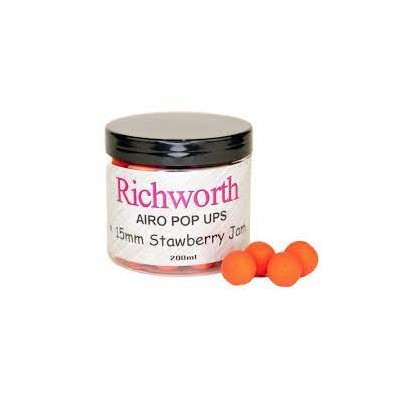 Плавающие бойлы Richworth 15mm Strawberry Jam Orig. Pop Ups, 200ml