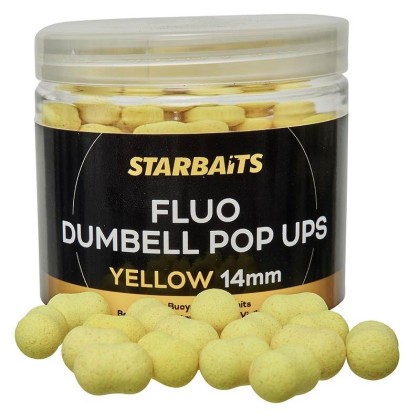 Бойлы плавающие FLUO DUMBELL POP UPS YELLOW 14MM