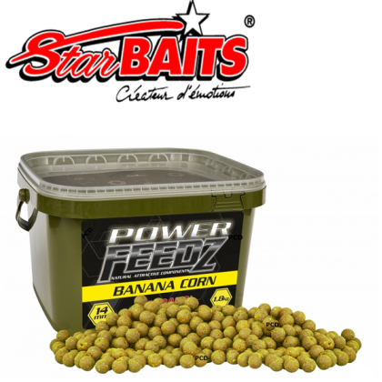 Бойлы тонущие POWER FEEDZ BANANA CORN 1,8KG