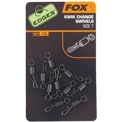Вертлюг с кольцом и быстросъемом FOX EDGES Kwik Change Inline Swivel sz7