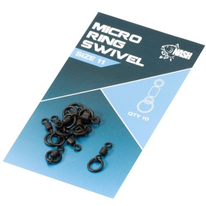 Вертлюги размер 11 с кольцом NASH MICRO RING SWIVEL