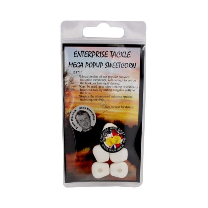 Большая искусственная плавающая кукуруза Enterprise Tackle Mega Pop-up Sweetcorn White (белый)