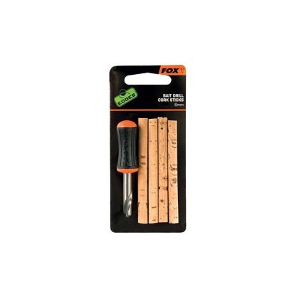 Набор сверло и пробковые палочки FOX Bait Drill & Cork Sticks 6mm